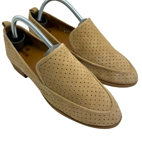 Susina Mule Loafers Perforated Suede Leather Comfort Slip On Womens Shoes Sz 6.5 - Picture 1 of 11